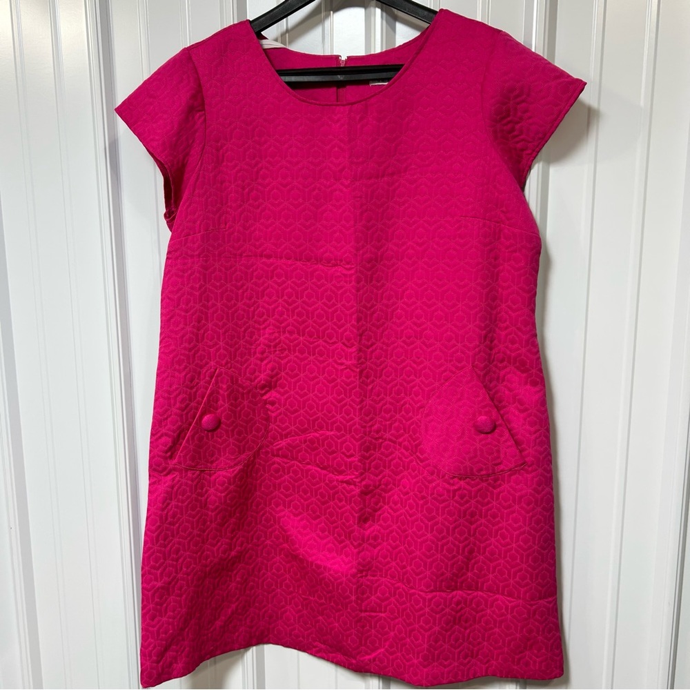 Madison Leigh Women's 18W Pink Sheath Dress Pockets Short Spring Summer